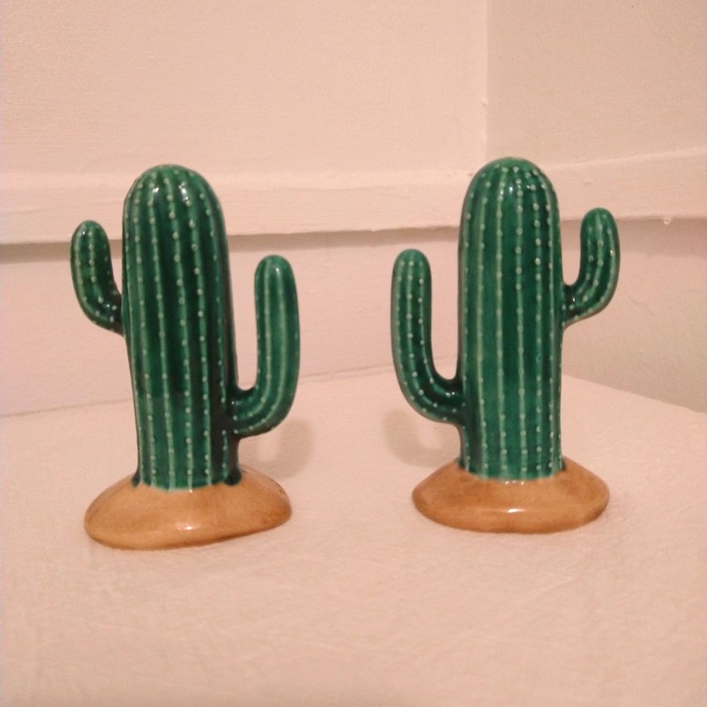 Cactus salt and pepper shakers